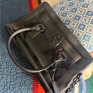 Michael Kors Black Patent Leather Handbag